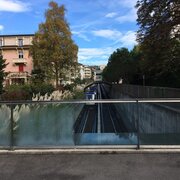 Vue des hauts de Lausanne depuis Les Délices