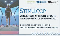 Stimuloop: Wissenschaftliche Studie für Menschen nach Schlaganfall. Gezieltes Gangtraining und Festigung des Gelernten im Schlaf.