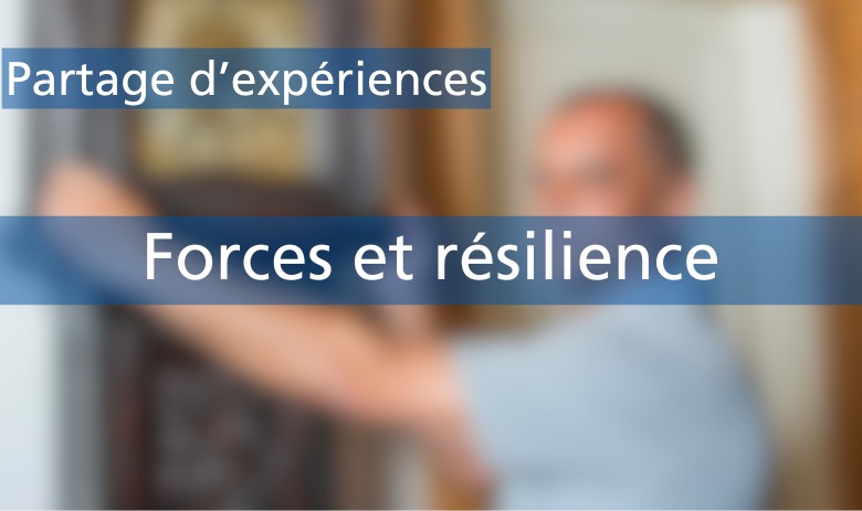 Conseil Bandeau "forces et résilience" sur une image floue