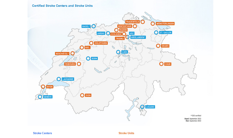Stroke Centers in der Schweiz Stroke Centers in der Schweiz